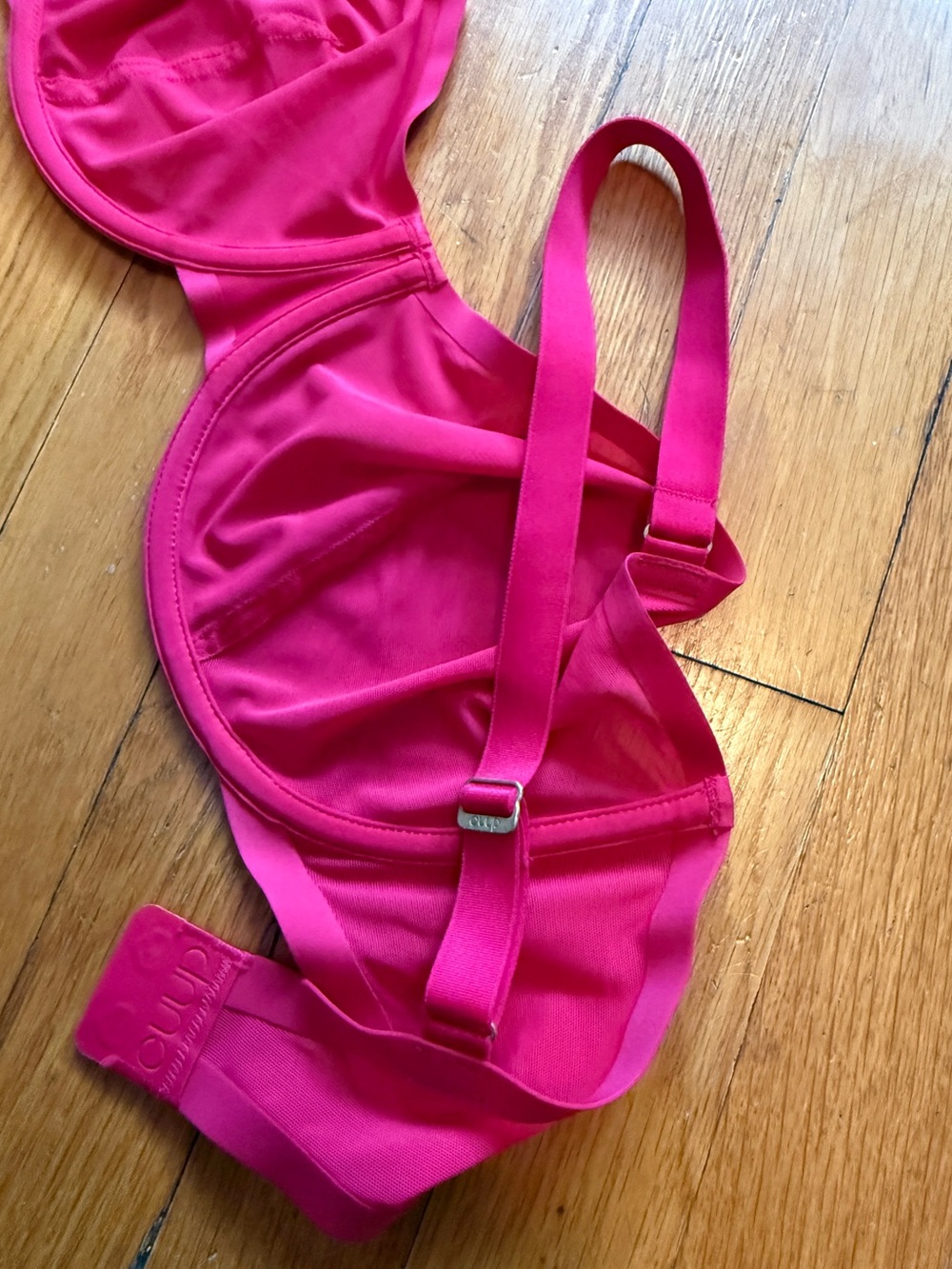 CUUP Sheer Underwire Bra in Raspberry - Picture 12 of 12